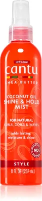 CANTU Shea Butter Shine&Hold mist - Увлажняющий спрей для придания блеска кудрявым и волнистым волосам, 237 мл