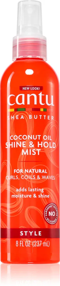 CANTU Shea Butter Shine&Hold mist - Увлажняющий спрей для придания блеска кудрявым и волнистым волосам, 237 мл