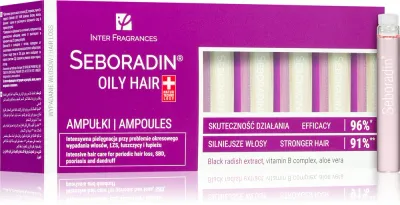 Seboradin Oily Hair - Ампулы против перхоти и выпадения волос, 14 мл