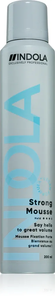 Indola Strong Mousse - Пена для укладки с очень сильной фиксацией, 200 мл