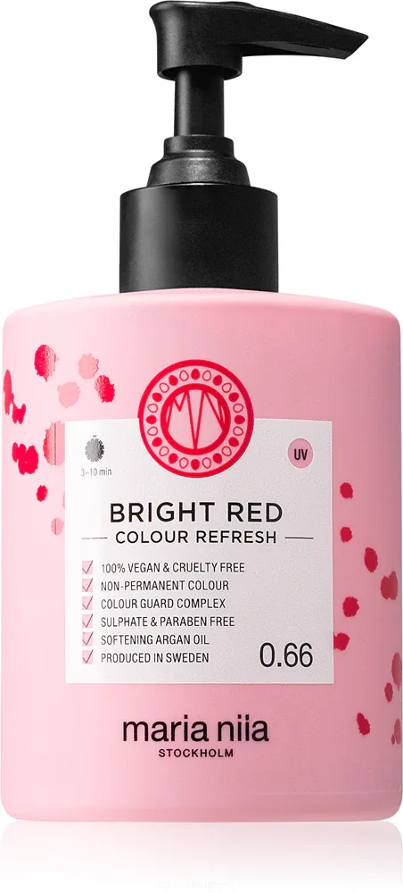 Maria Nila Colour Refresh Bright Red - Нежная питательная маска без постоянных красящих пигментов