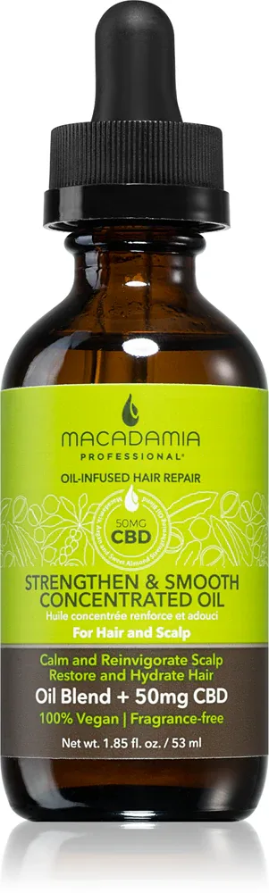 Macadamia Natural Oil Strengthen & Smooth - Масло для волос с регенерирующим детокс-эффектом для укрепления кожи головы и луковиц волос, 53 мл