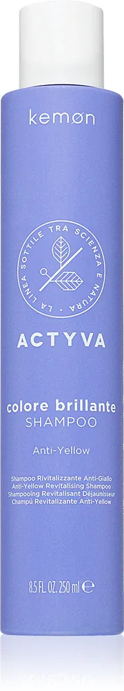 Kemon Actyva Colore Brillante - Шампунь для нейтрализации желтых оттенков, 250 мл