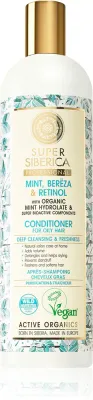 Natura Siberica Mint, Bereza & Retinol - Освежающий бальзам для жирных волос, 400 мл