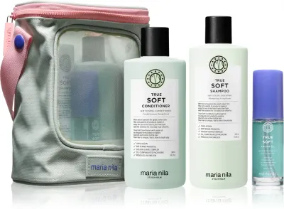 Maria Nila True Soft Beauty Bag - Подарочный набор для сухих волос, 3 шт