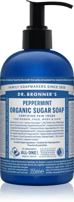 Dr. Bronner’s Peppermint - Жидкое мыло для тела и волос, 355 мл