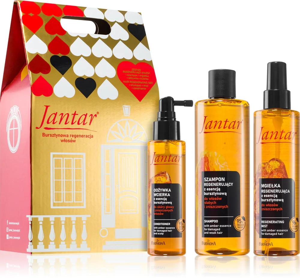 Farmona Jantar Damaged Hair - Подарочный набор для волос, 3 шт