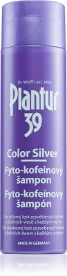 Plantur 39 Color Silver - Шампунь с кофеином, нейтрализующий желтоватые оттенки, 250 мл