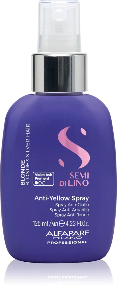 Alfaparf Milano Semi di Lino Blonde - Спрей для волос, устраняющий желтые оттенки для блондинок и с балаяжем, 125 мл