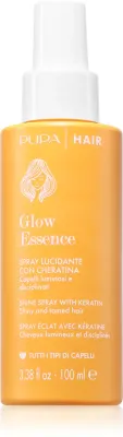 PUPA Milano Glow Essence Hair Spray - Увлажняющий спрей для волос, придающий здоровый блеск, 100 мл