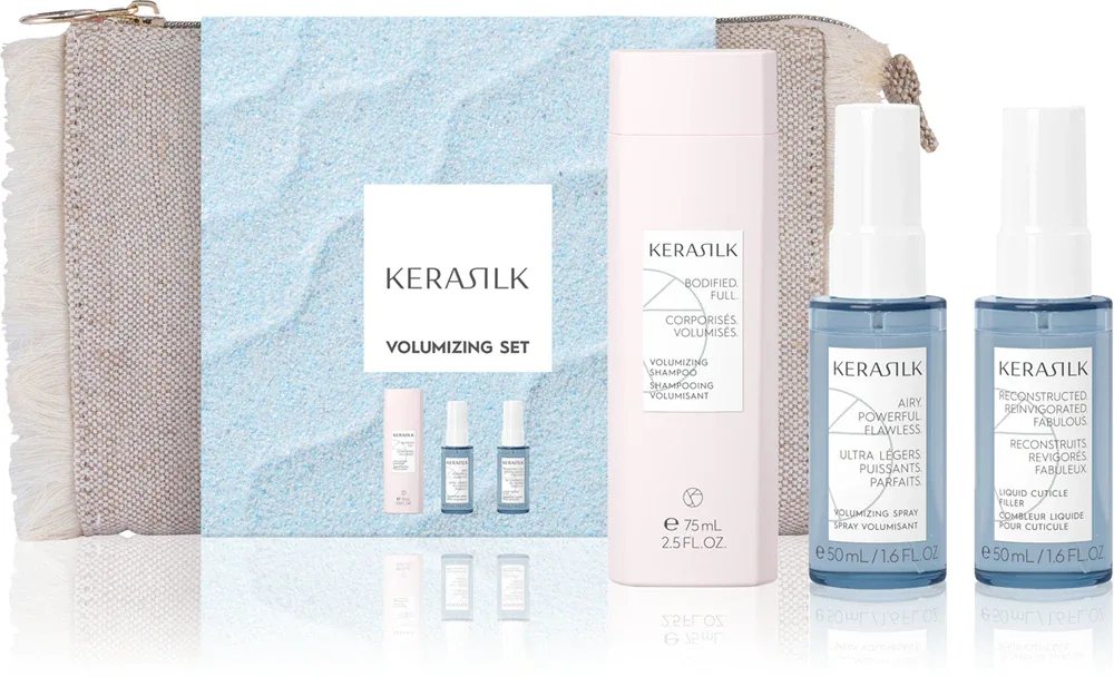KERASILK Specialists Volumizing Set - Набор для увеличения объема волос в путешествии, 3 шт