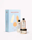 Maria Nila Head & Hair Heal Holiday Box - Подарочный набор для слабых и поврежденных волос, 3 шт — фото 1
