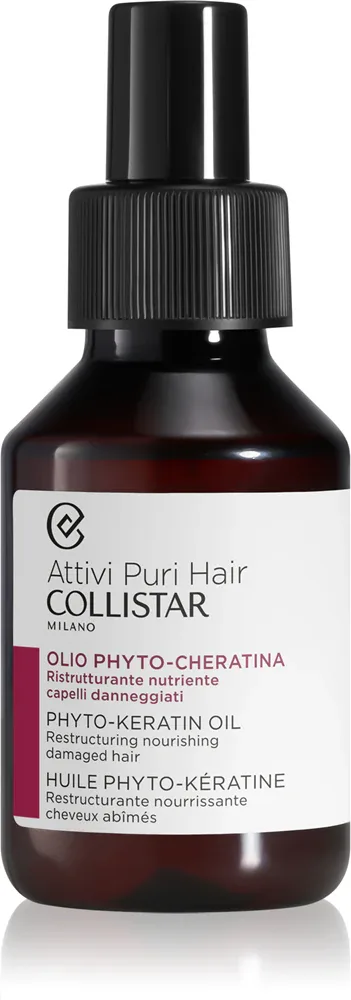 Collistar Hair Phyto-Keratin Oil Restructuring Nourishing - Регенерирующее масло для волос с кератином, 100 мл