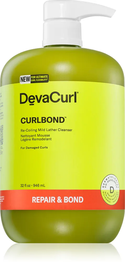DevaCurl CurlBond - Нежная очищающая пена для поврежденных волос, 946 мл