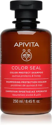 Apivita Color Seal Shampoo - Защитный шампунь для окрашенных волос без сульфатов, 250 мл