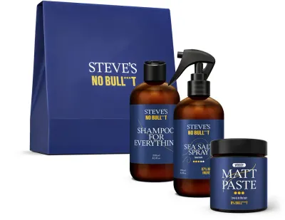 Steve's No Bull***t Hair Care Trio Box - Подарочный набор для мужчин для ухода за кожей, 1 шт