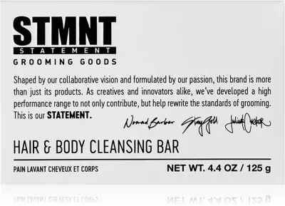 STMNT Care Hair & Body Cleansing Bar - В контексте шампуня для волос: очищающее мыло в виде кубика для волос, бороды и тела, 125 г