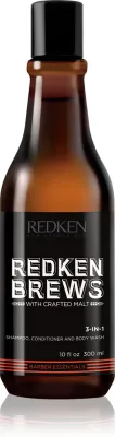 Redken Brews - Шампунь 3 в 1, кондиционер и гель для душа, 300 мл
