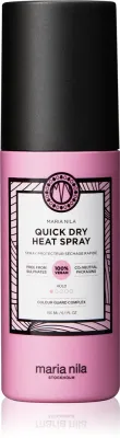 Maria Nila Style & Finish Quick Dry Heat Spray - Термозащитный спрей для использования с утюжкой и кудрявой волосами, 150 мл
