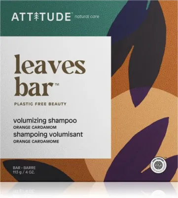 Attitude Leaves Bar Orange Cardamon - Шампунь в форме кубика для объема волос, 113 г