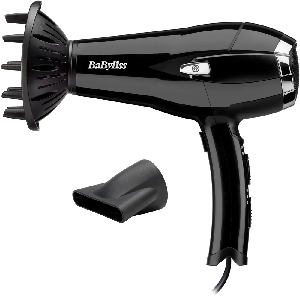 Фен для волос BaByliss D374DE с диффузором, с регулировкой скорости, 1 шт