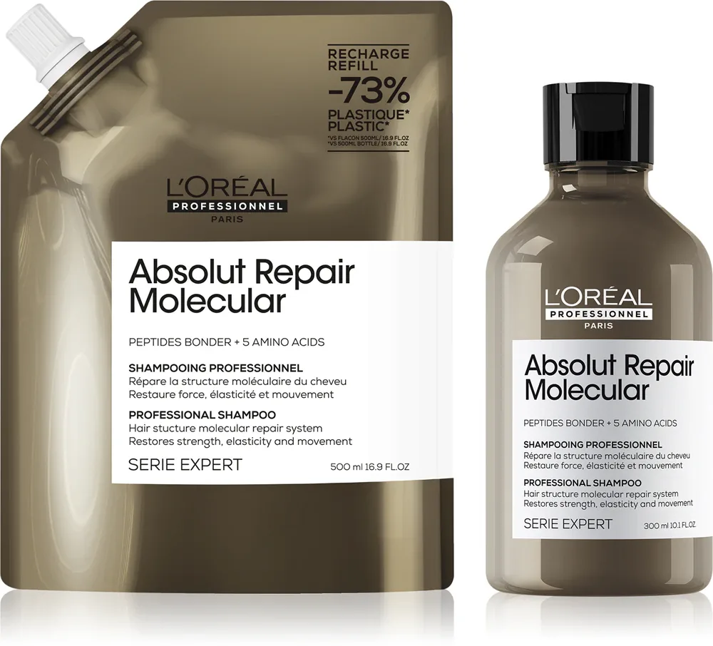 L’Oreal Professionnel Serie Expert Absolut Repair Molecular - Удобная упаковка для поврежденных волос, 2 шт
