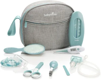 Набор для ухода за ребёнком Babymoov Hygienic Set Azur подарочный, с сумкой для хранения, 9 предметов