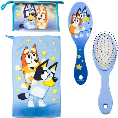 Набор дорожный Disney Bluey Travel Set детский, с расчёской, полотенцем и косметичкой, 1 шт