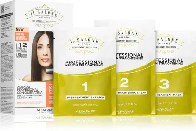 Alfaparf Milano Il Salone Milano Straightening Kit - Смягчающий уход для чувствительных волос Illuminating Linseed Oil, 1 шт