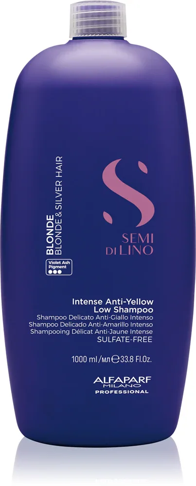 Alfaparf Milano Semi di Lino Blonde - Тонирующий шампунь для светлых волос с балаяжем, 1000 мл