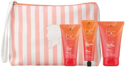 Schwarzkopf Professional BC Bonacure Sun Protect Sun Pouch - Набор для волос в путешествие, 3 шт