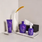 Alfaparf Milano Semi di Lino Blonde - Фиолетовый кондиционер для светлых волос с балаяжем, 200 мл — фото 5
