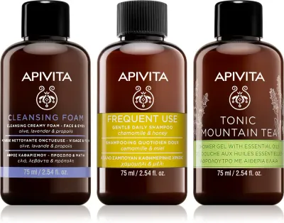 Apivita Ready To Go Set - Набор для путешествий, 3 шт