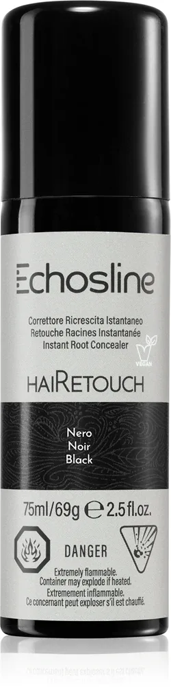 Спрей-корректор для волос Echosline Hairetouch Hairtouch тонирующий, чёрный, 75 мл, оттенок Black
