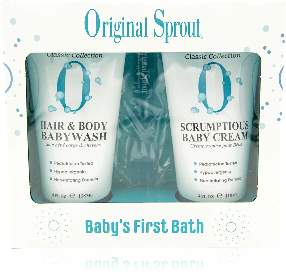 Набор для купания малыша Original Sprout Baby's First Bath гель и крем, подарочная упаковка для детей