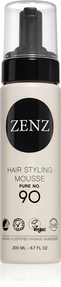 ZENZ Organic Pure No. 90 - Пена для волос перед высокой температурой, 200 мл