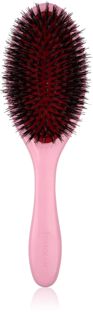 Щётка для волос Denman Style D81M Style and Shine Brush плоская, со щетиной кабана и нейлона, 1 шт Pink Crush