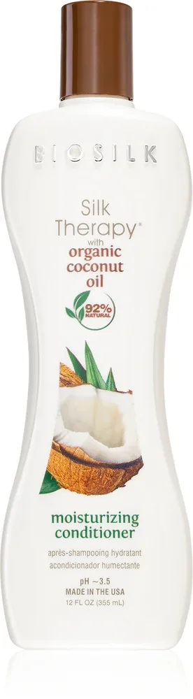 Biosilk Silk Therapy Natural Coconut Oil - В контексте того, что это кондиционер для волос: увлажняющий бальзам с кокосовым маслом, 355 мл