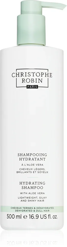 Christophe Robin Hydrating Shampoo with Aloe Vera - Увлажняющий шампунь с алоэ, 500 мл