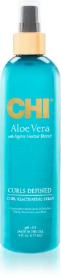CHI Aloe Vera Curl Reactivating - Увлажняющий спрей для кудрявых и волнистых волос, 177 мл