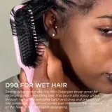 Щётка для волос Denman Detangling D90 The Mini Detangler плоская, компактная, 1 шт Pink Crush — фото 5
