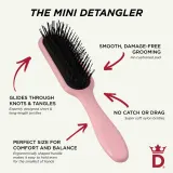 Щётка для волос Denman Detangling D90 The Mini Detangler плоская, компактная, 1 шт Pink Crush — фото 6