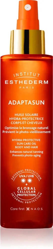 Institut Esthederm Adaptasun Sun Care Oil - Масло для загара для тела и волос с средней защитой от УФ-лучей, 150 мл