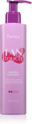 Разглаживающее средство для волос Fanola FAN touch Wanna Straight несмываемое, с термозащитой, 200 мл