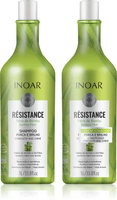 INOAR Resistance Bambu - Набор для ослабленных и ломких волос, 2 мл