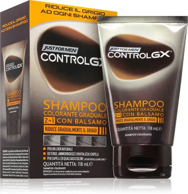 Just for Men Control GX Shampoo - шампунь и кондиционер для седых волос, 118 мл