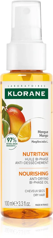 Klorane Mango - Питательное масло для волос, 100 мл