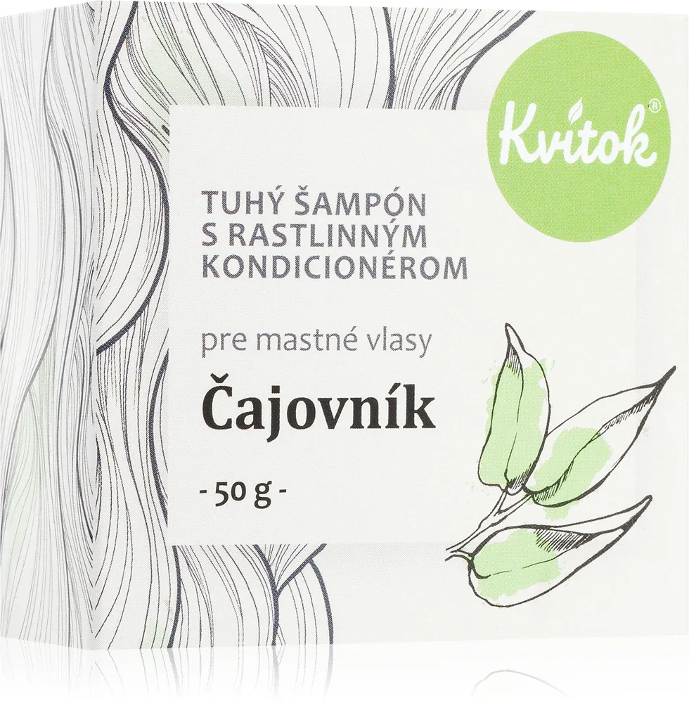 Kvitok Tea Tree - Шампунь в виде кубика для жирных волос, 50 г