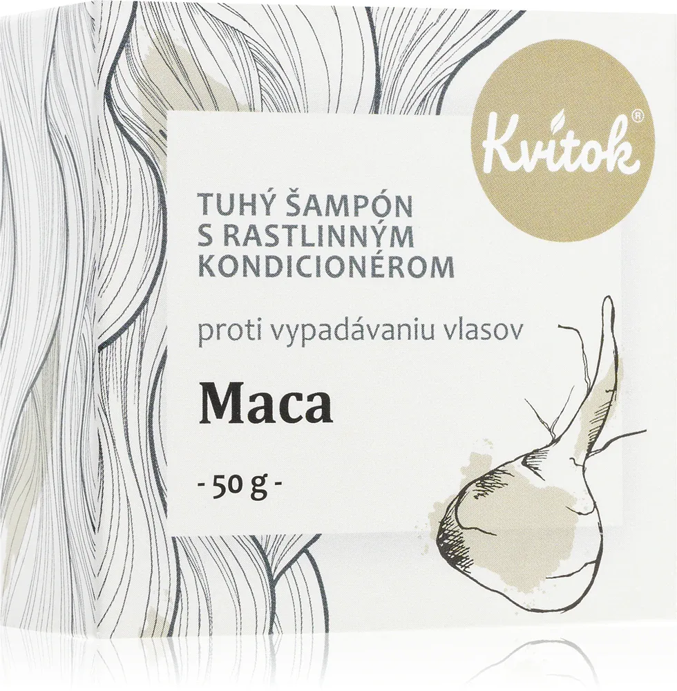 Kvitok Maca - шампунь в форме кубика для тонких волос, 50 г