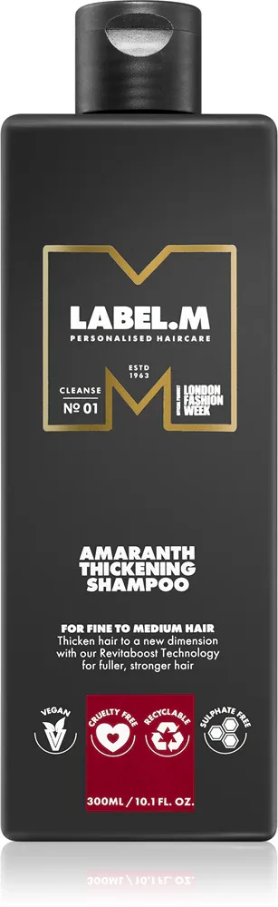 label.m Amaranth - шампунь для утонченных волос, уплотняющий волосы, 300 мл
